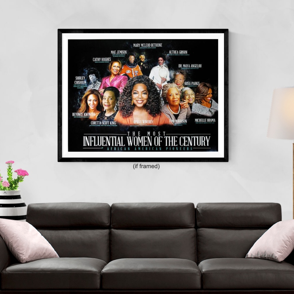 Famous Black Women Poster Wall Art Print (24x18)